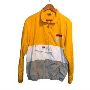 FILA collab urban outfitters vintage half zip windbreaker